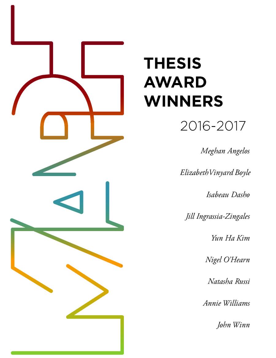 2016-17 Thesis Award Winners with Colorful MAPH Logo