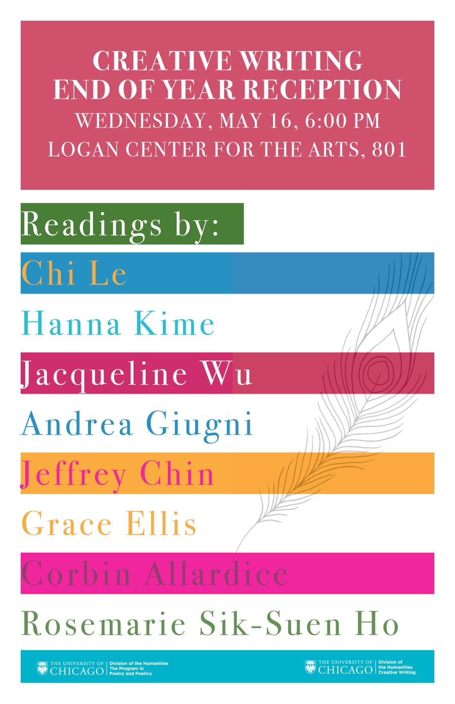 Creative Writing reception poster